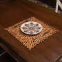 Hermia Pointy - Walnut Juego de 6 Salvamanteles de Madera de 36 x 36 cm